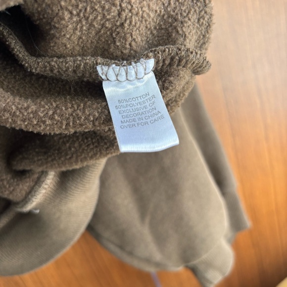 PacSun Brown "Infinity" Puff Print Hoodie Oversized Streetwear Sweatshirt - Picture 6 of 8